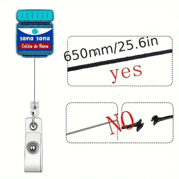 Funny Retractable Badge Holder with Alligator Clip ID Card Holder - Picture 2 of 8